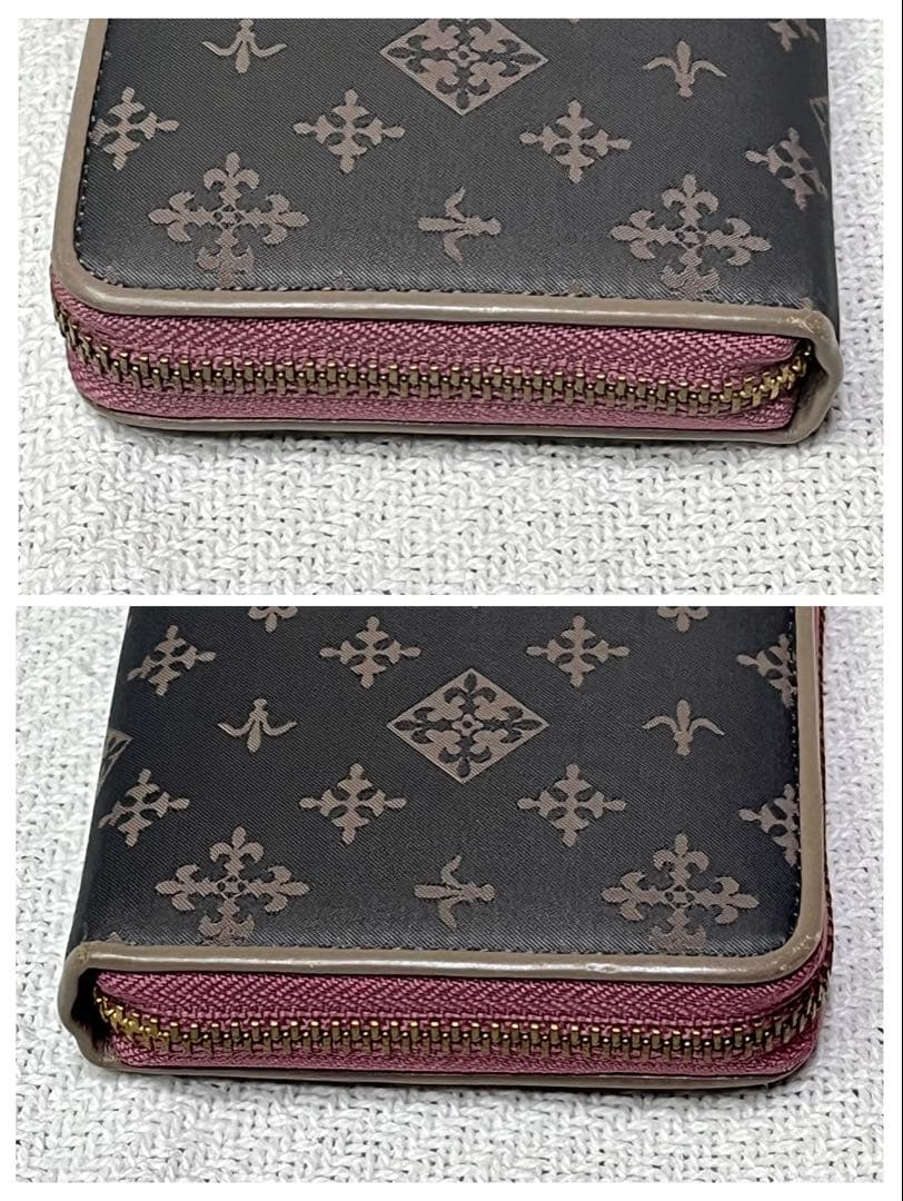 極美品✨ russet 長財布 ラウンドジップウォレット グレーピンク