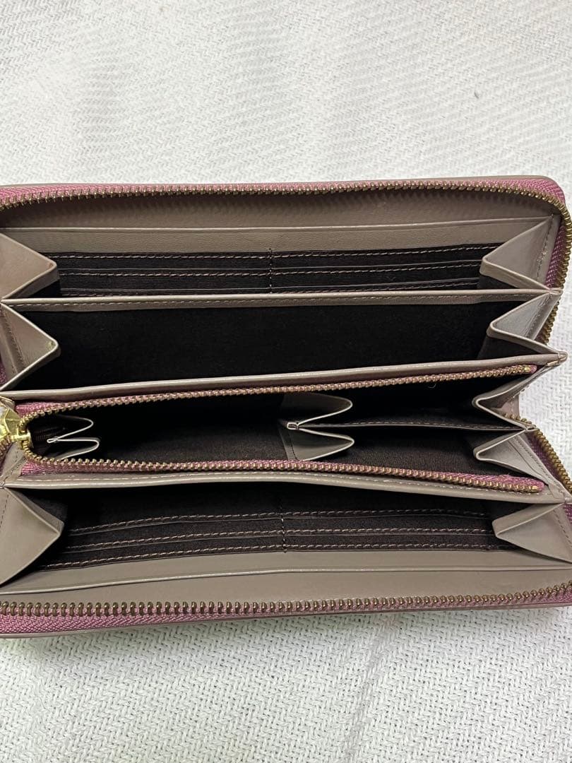 極美品✨ russet 長財布 ラウンドジップウォレット グレーピンク