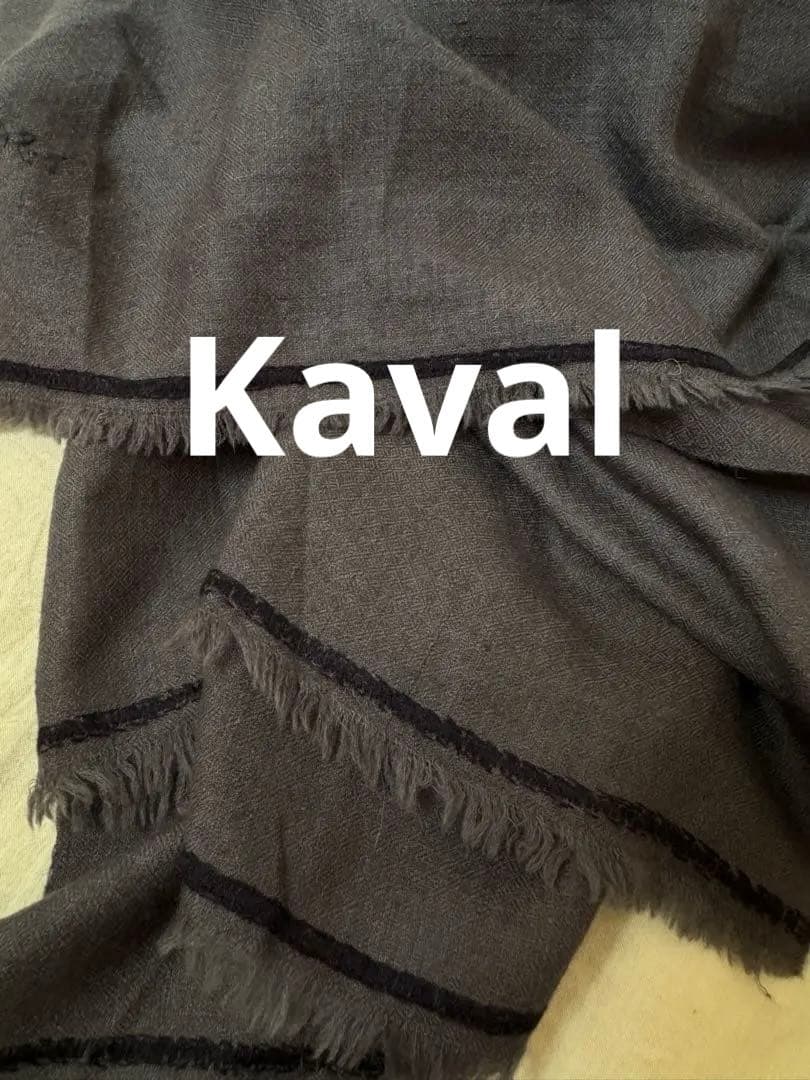 Kaval ストール　グレー×ブラック　arts &science マフラー