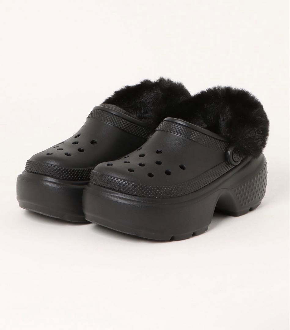 新品 クロックス ストンプ ラインド クロッグ / crocs ブラックファー