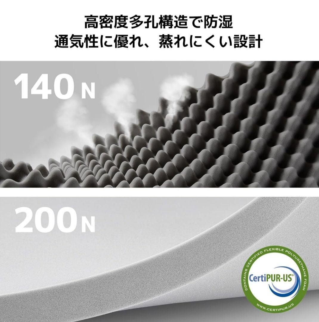 マットレス ダブル 折りたたみマットレス 厚さ10cm 二層構造 高反発 硬め