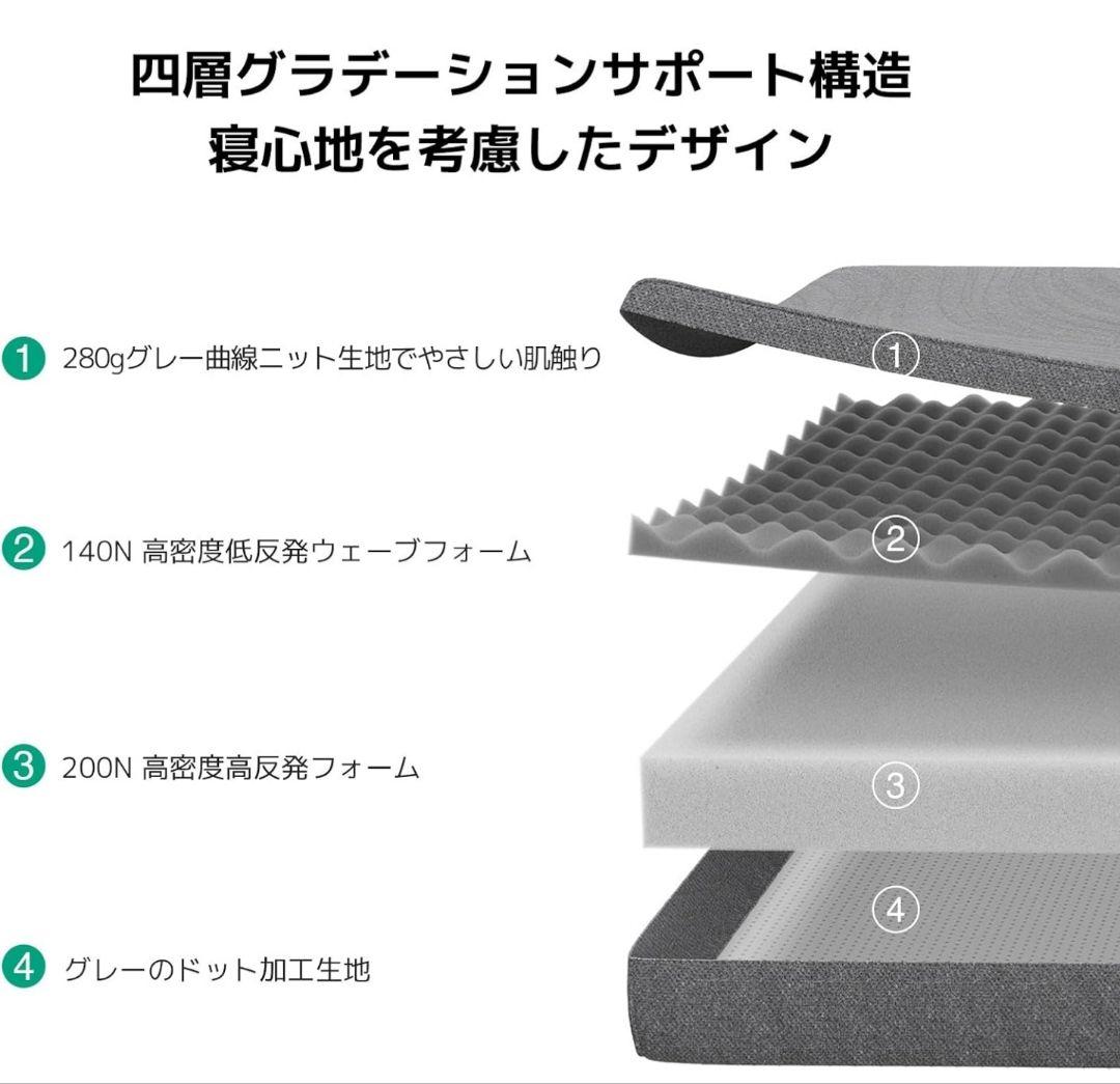 マットレス ダブル 折りたたみマットレス 厚さ10cm 二層構造 高反発 硬め