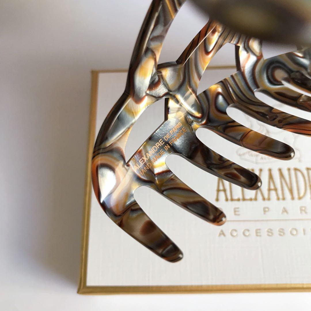 新品　L オニキス　ALEXANDRE DE PARIS ヘアクリップ