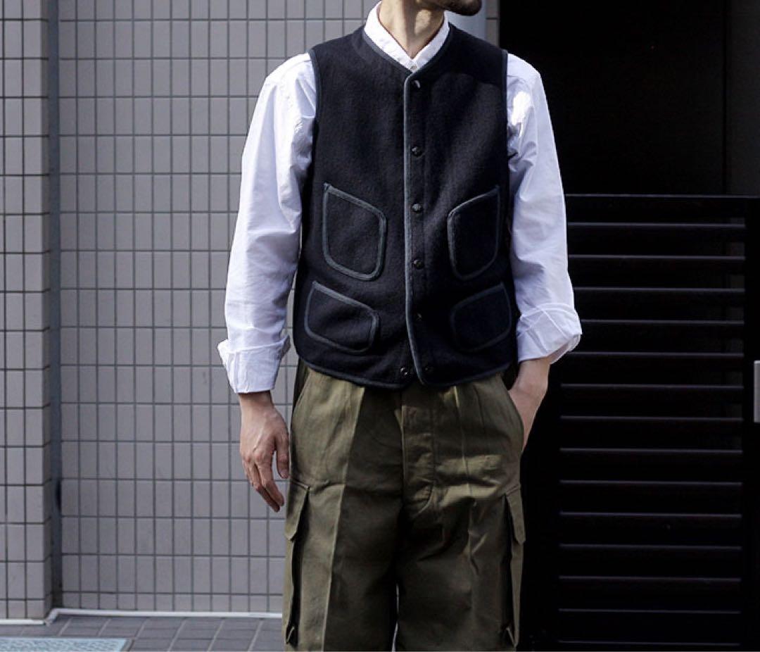 【美品/サイズ44】ANATOMICA ビーチクロスベスト NAVY