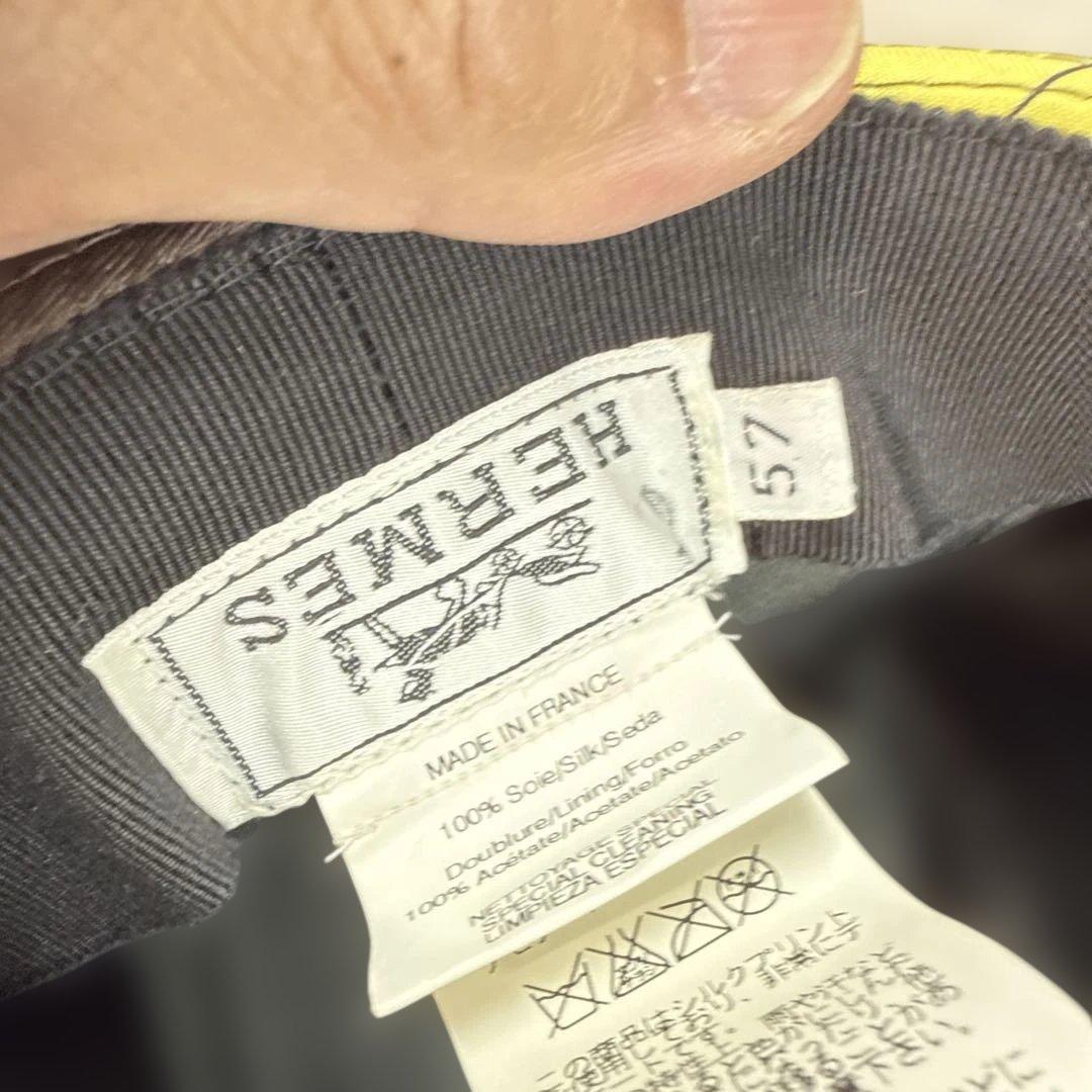 HERMESエルメス　シルク100%バケットハット 57cm 国内正規品　極美品