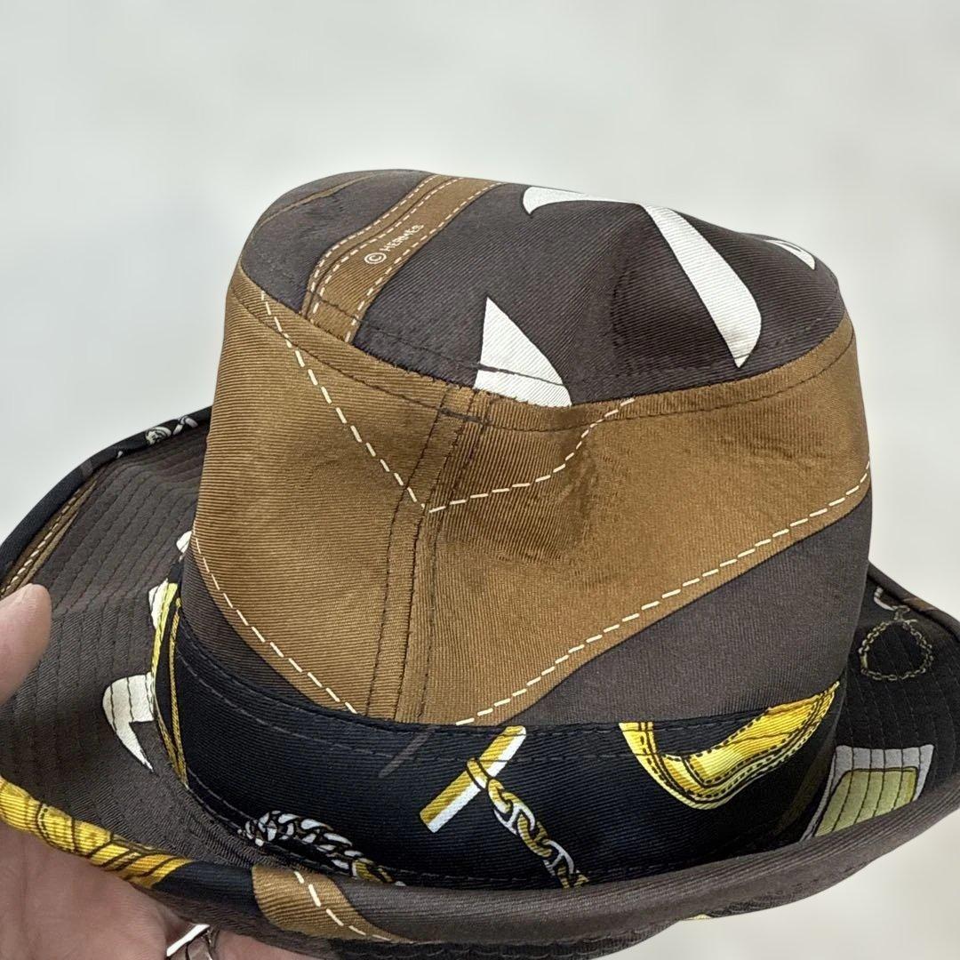 HERMESエルメス　シルク100%バケットハット 57cm 国内正規品　極美品