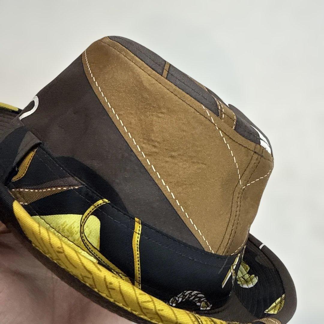 HERMESエルメス　シルク100%バケットハット 57cm 国内正規品　極美品