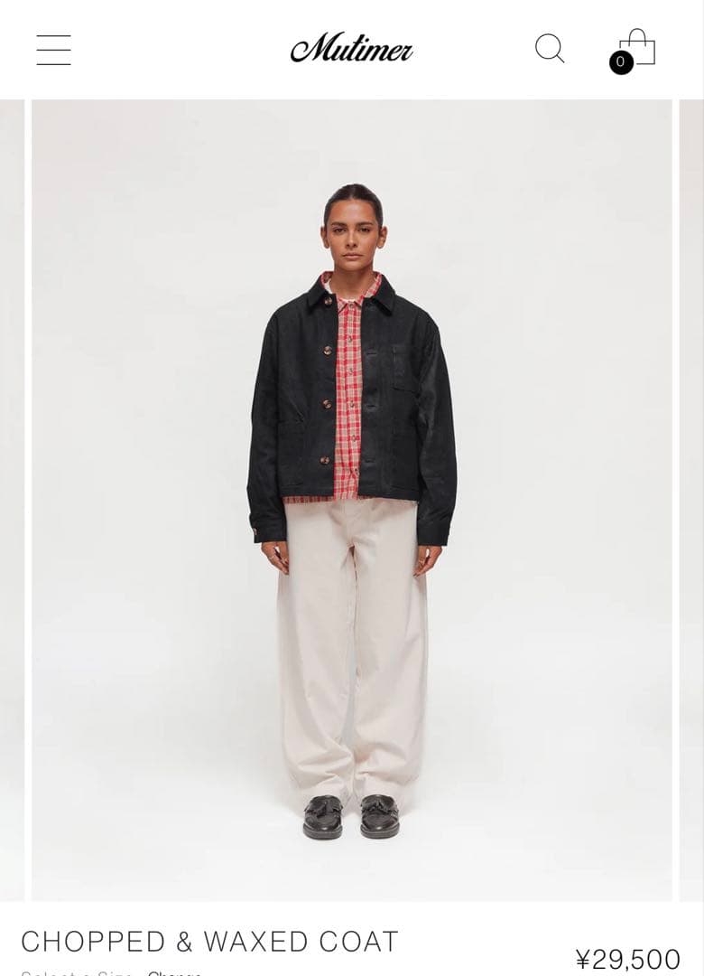 Mutimer ジャケットCHOPPED & WAXED COAT 　年末セール