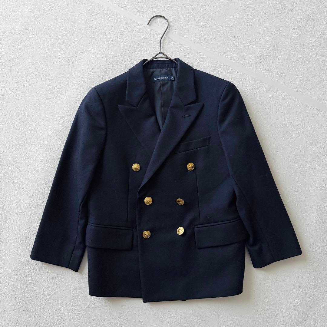 2446Z 美品 ラルフローレン 120フォーマル4点セット 金ボタン ダブル