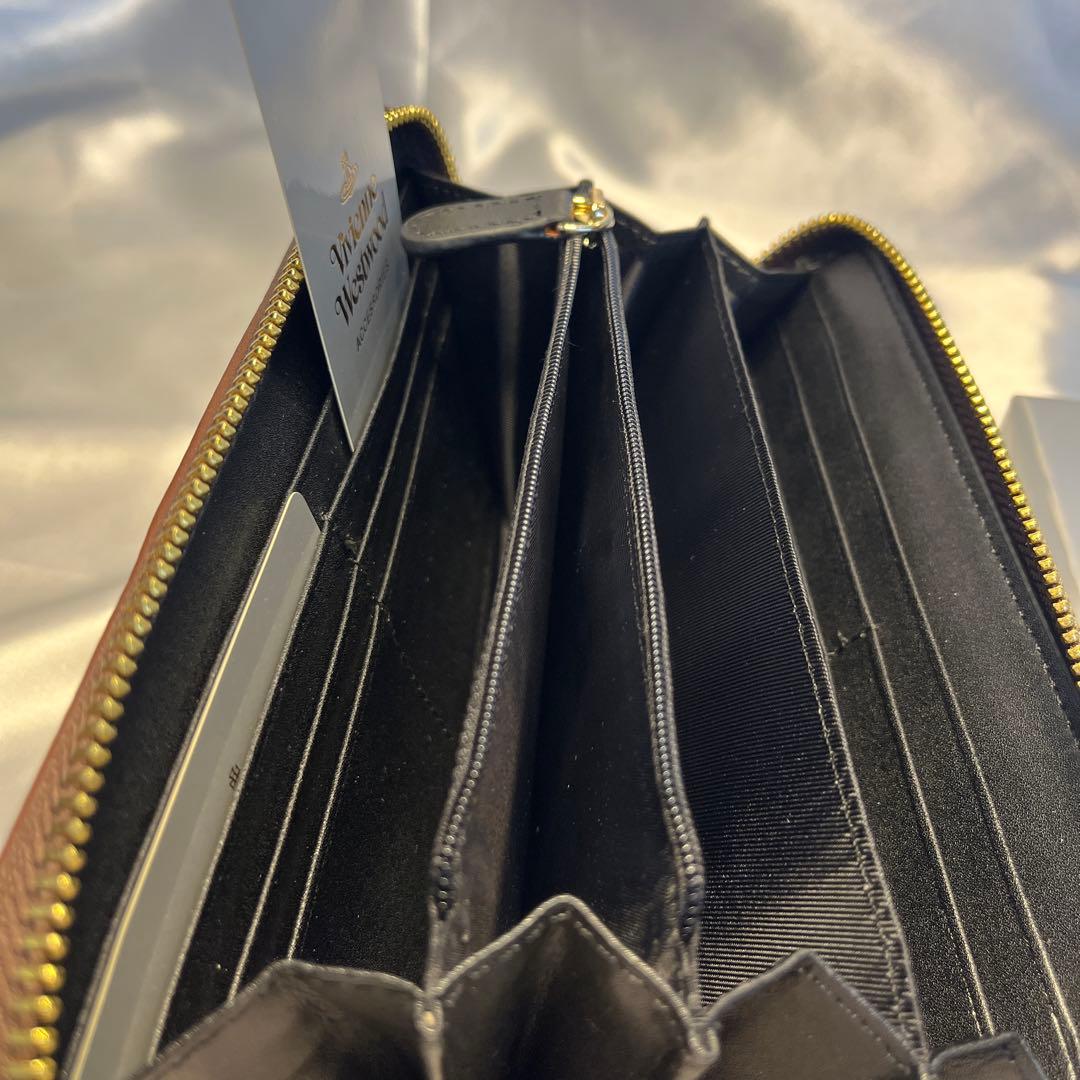 新品 Vivienne Westwood 珍しいコーヒー柄 長財布 バレンタイン