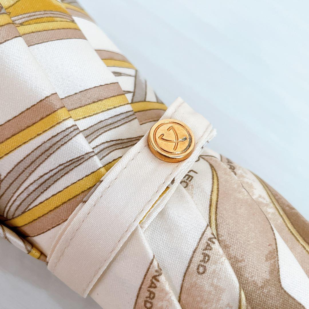 LEONARD レオナール 日傘　長傘　花柄　フラワー　トリム　ゴールド金具