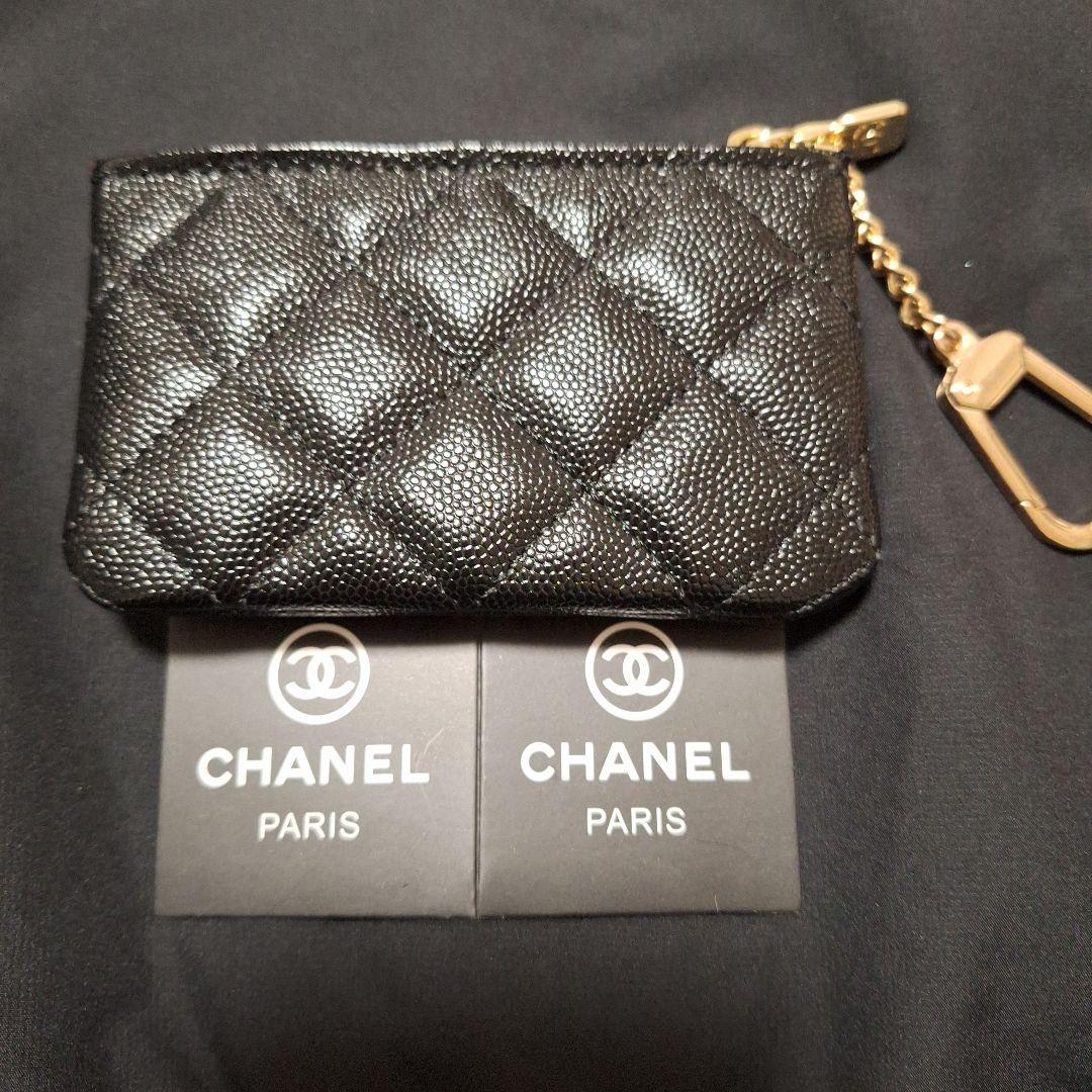 大人気❣️シャネル ノベルティ ケース ブラック チェーンロゴ 激かわ♡