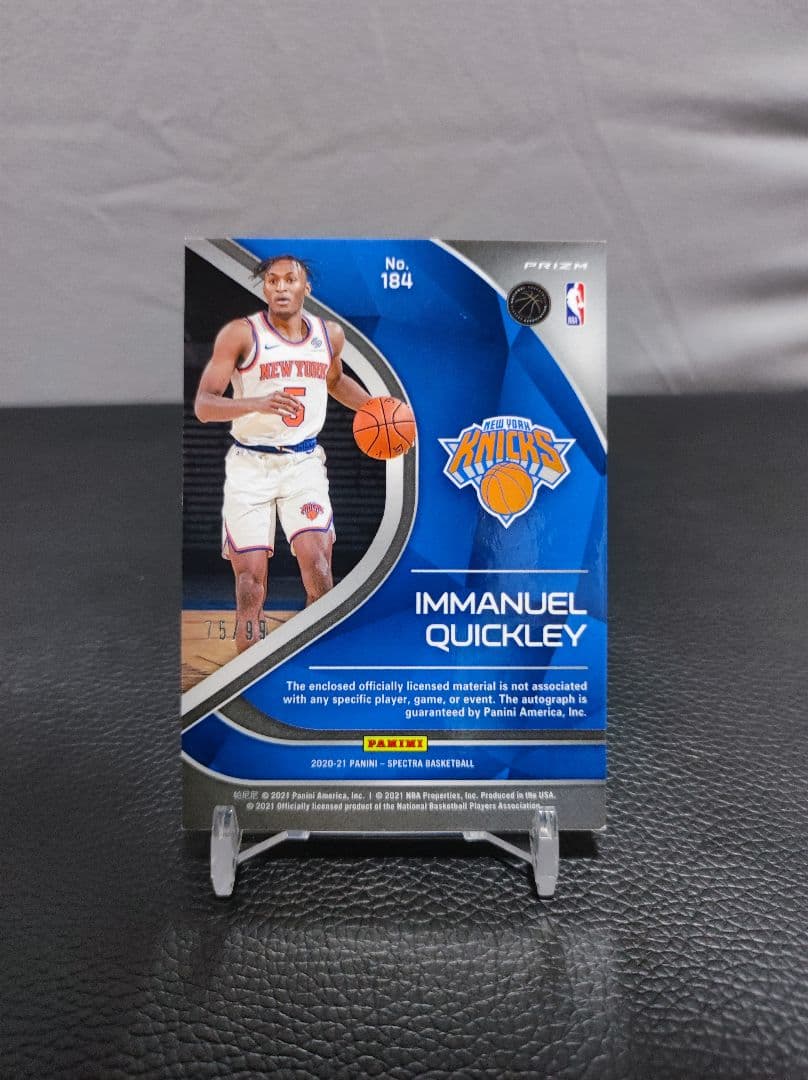 NBAカード イマニュエル・クイックリー　ルーキー　ジャージーサイン