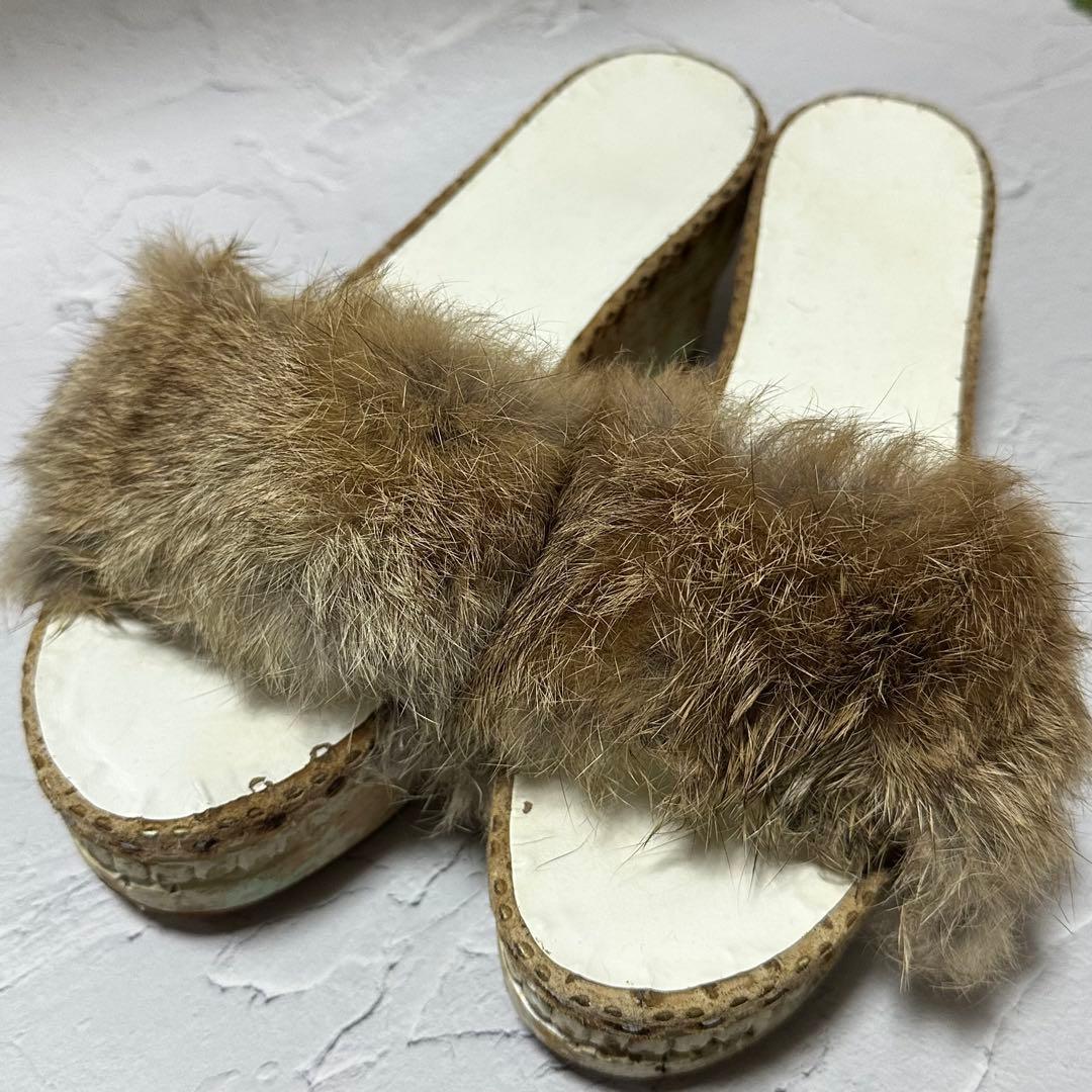 UNDERCOVER but期 フラットサンダル ベージュ