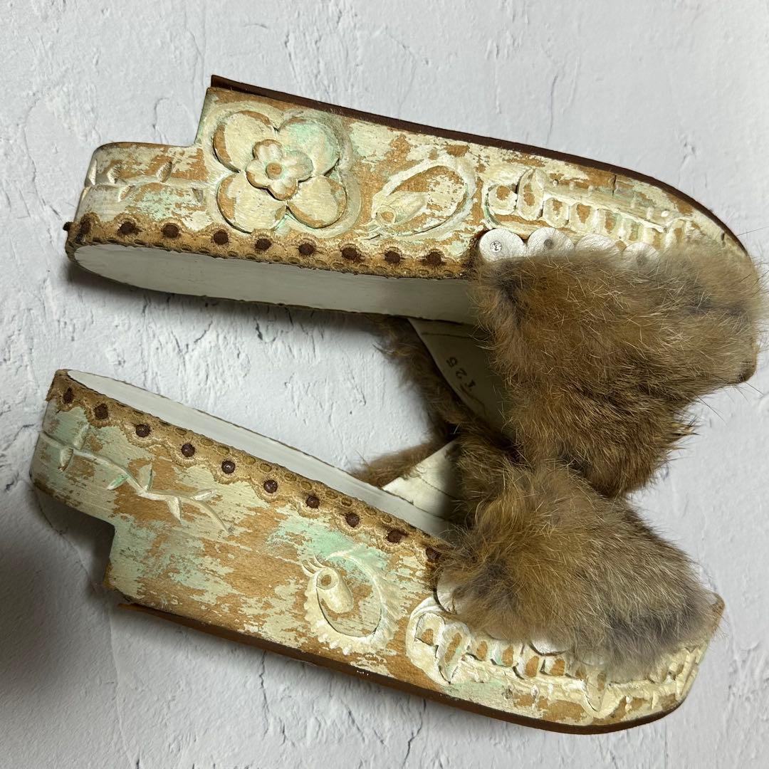 UNDERCOVER but期 フラットサンダル ベージュ