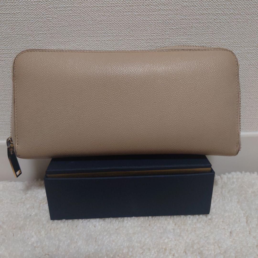 イブ・サンローラン　 ベージュ 長財布