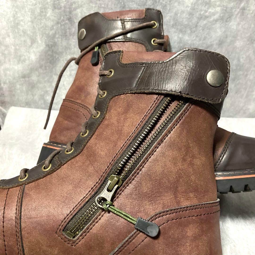 美品 KOMINE コミネ ビンテージライディングブーツ バイク ツーリング 靴