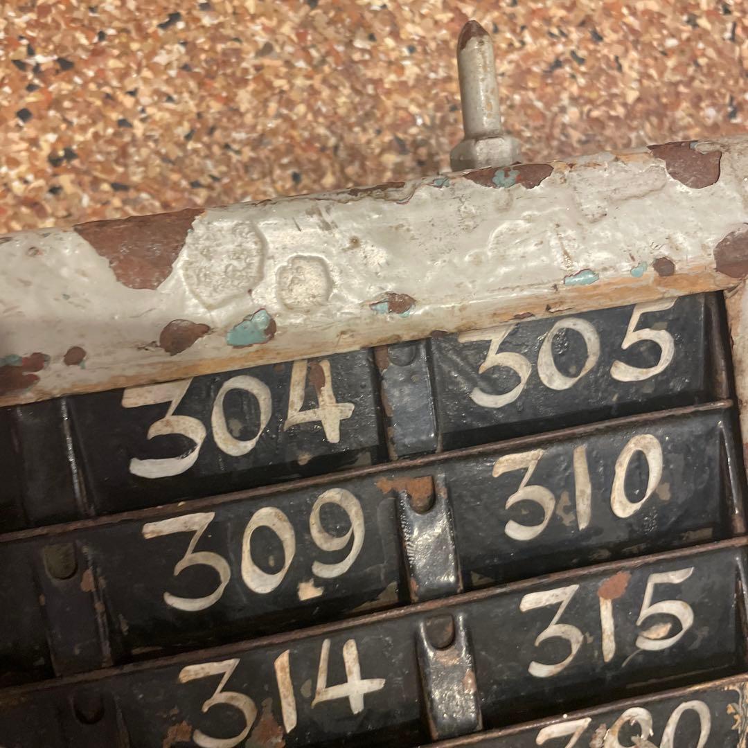 アンティーク　アイアン　ナンバー　美品　鉄　古道具　カード入れ　コーヒーチケット