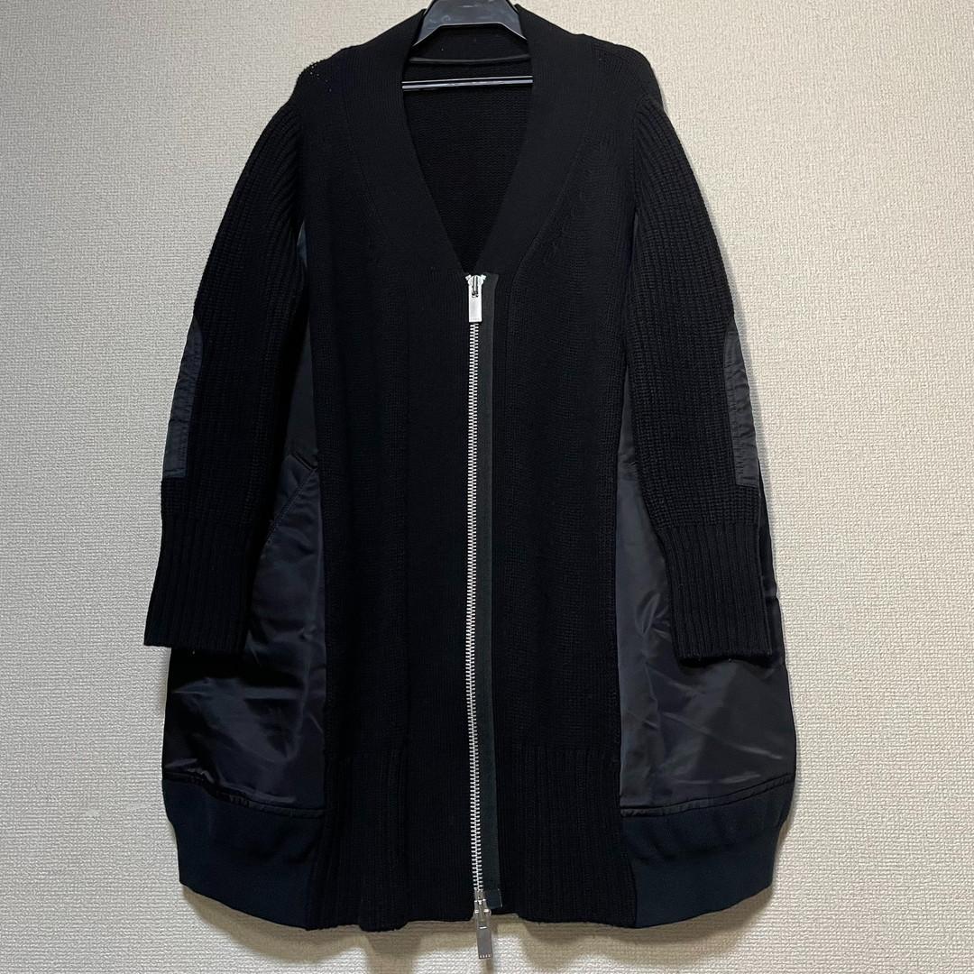 sacai サカイ　MA1 ドッキング　ロングカーディガン　ミリタリーコート