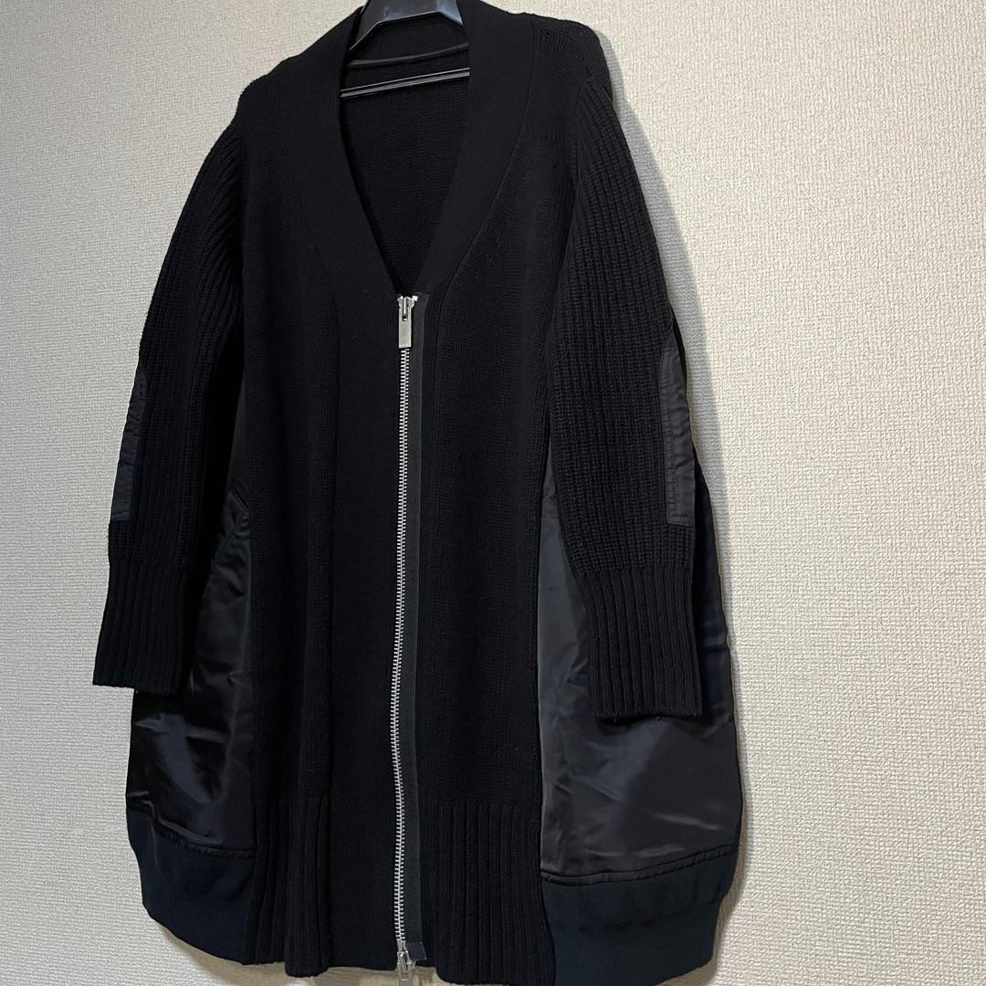 sacai サカイ　MA1 ドッキング　ロングカーディガン　ミリタリーコート