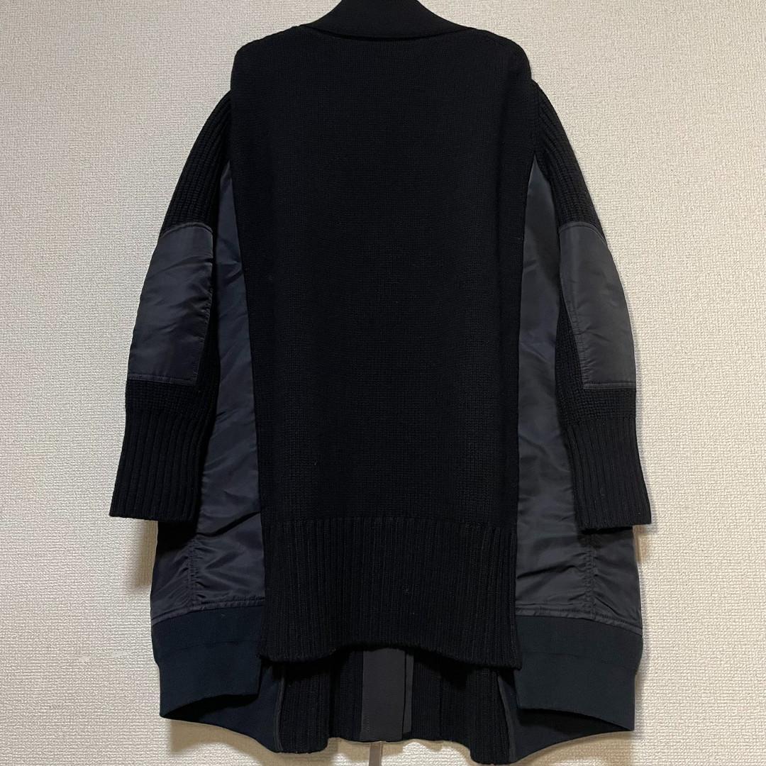 sacai サカイ　MA1 ドッキング　ロングカーディガン　ミリタリーコート