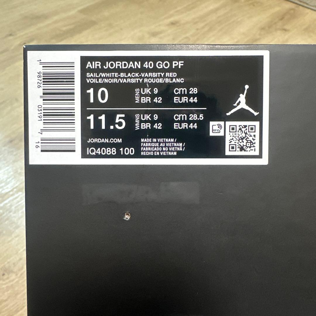 シューズ(男性用) AIR JORDAN 40 GO PF 10 (US)