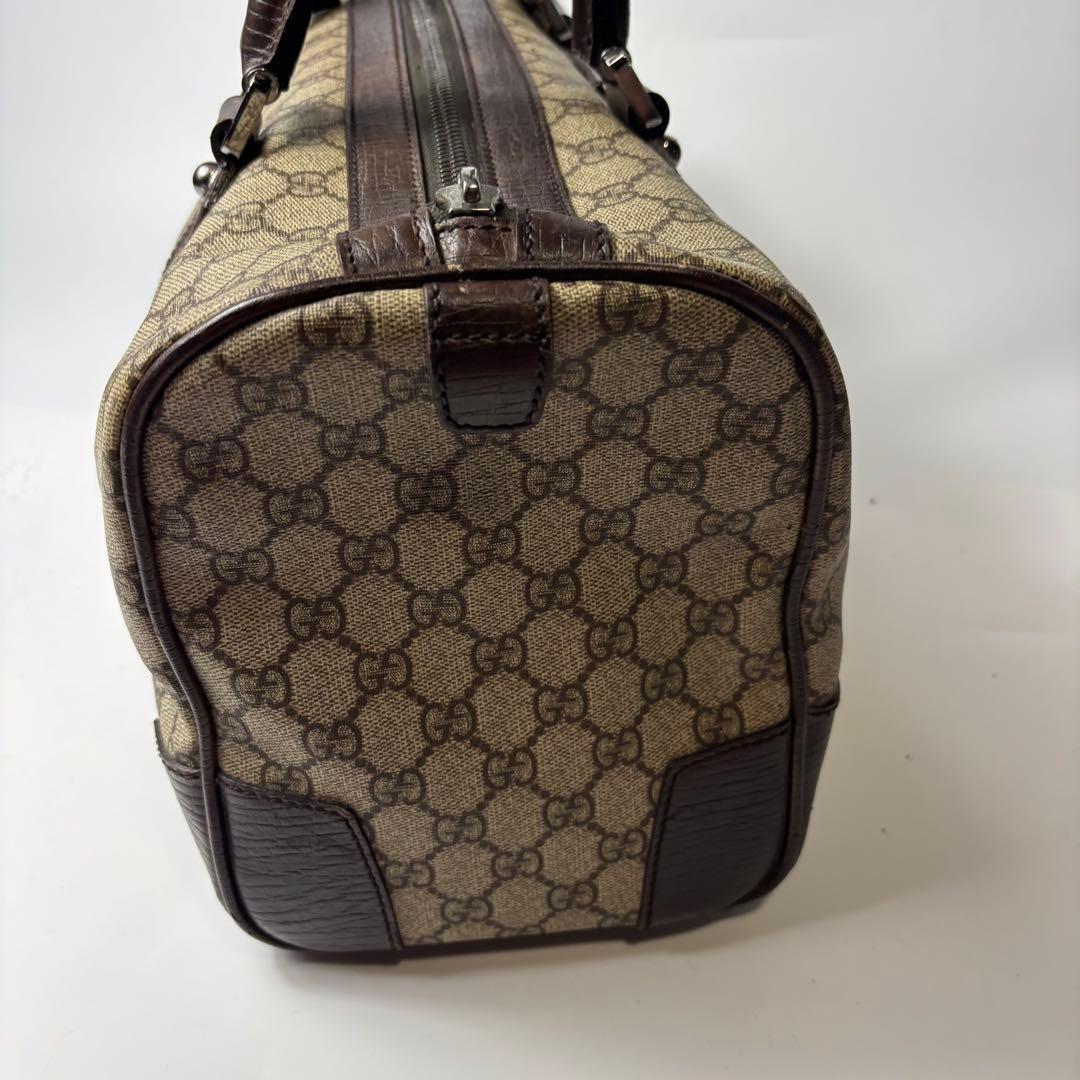専用グッチ ボストンバッグ GG GGスプリームキャンバス 茶 シェリーライン