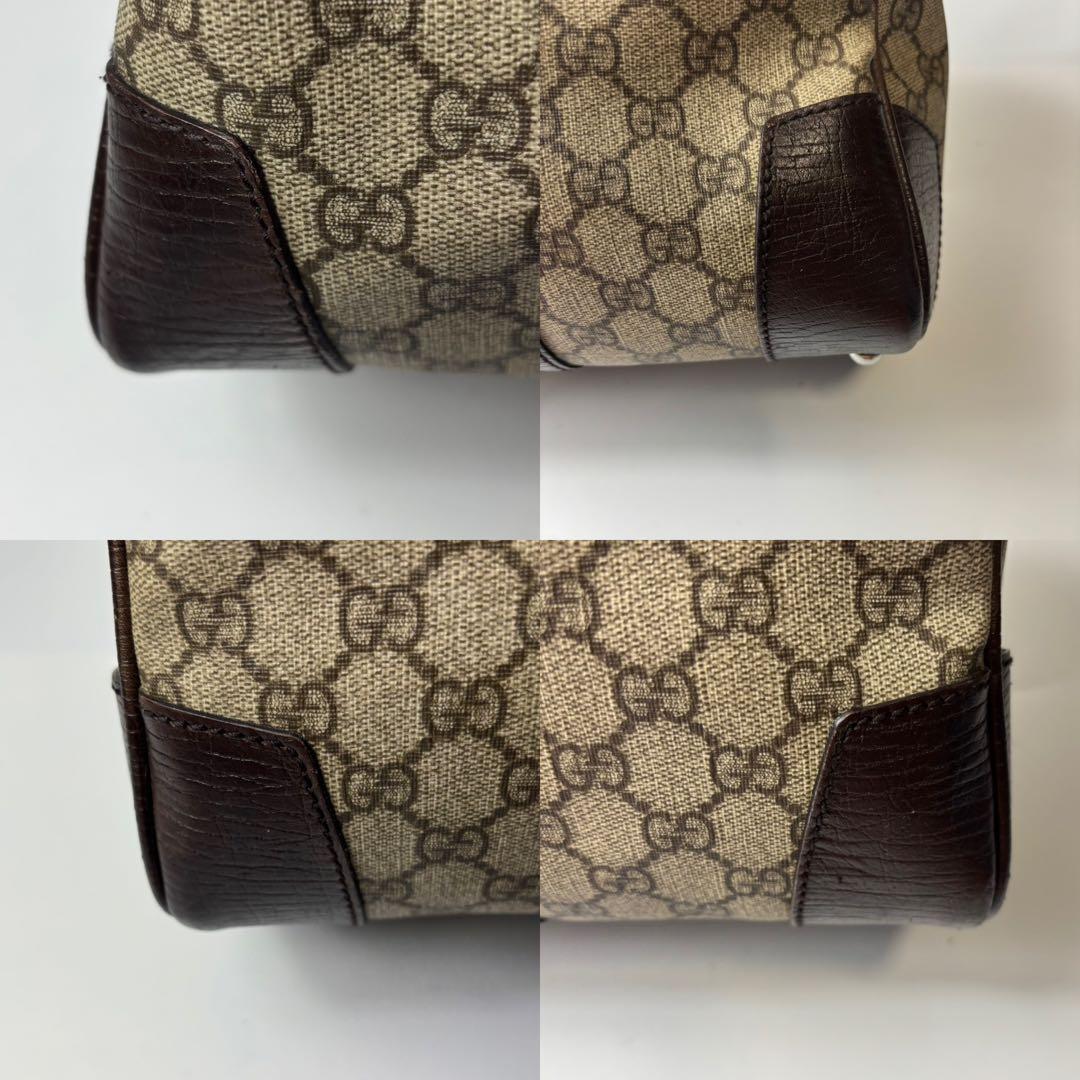 専用グッチ ボストンバッグ GG GGスプリームキャンバス 茶 シェリーライン