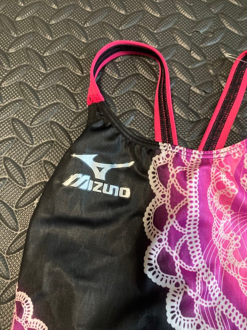 Mizuno 競泳水着 Oサイズ　黒×ピンク①④