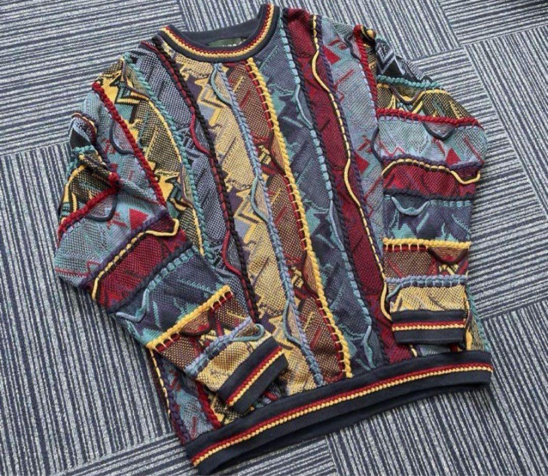 【90's】【最終値下】TUNDRA 3D コットン ニット クレイジーパターン