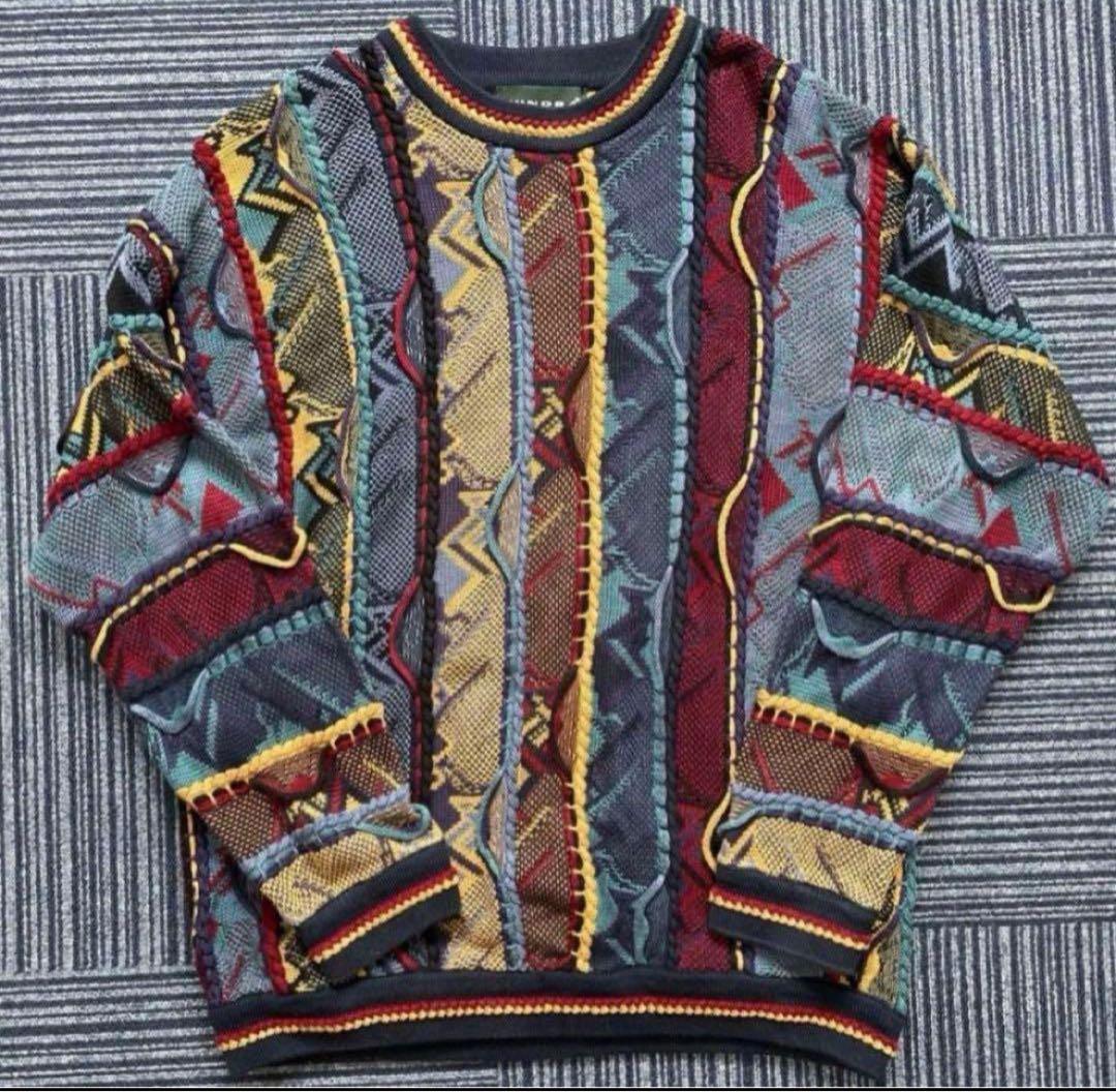 【90's】【最終値下】TUNDRA 3D コットン ニット クレイジーパターン