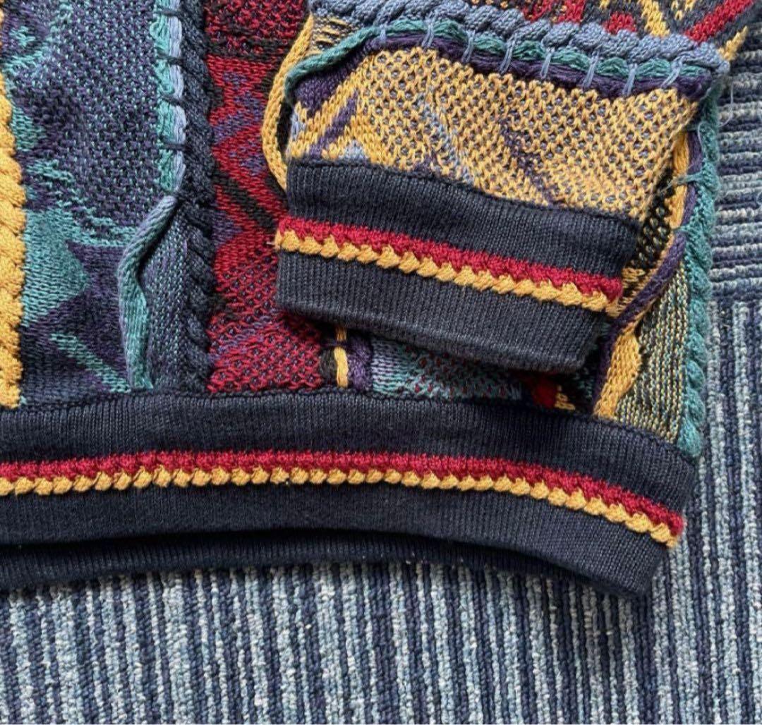 【90's】【最終値下】TUNDRA 3D コットン ニット クレイジーパターン