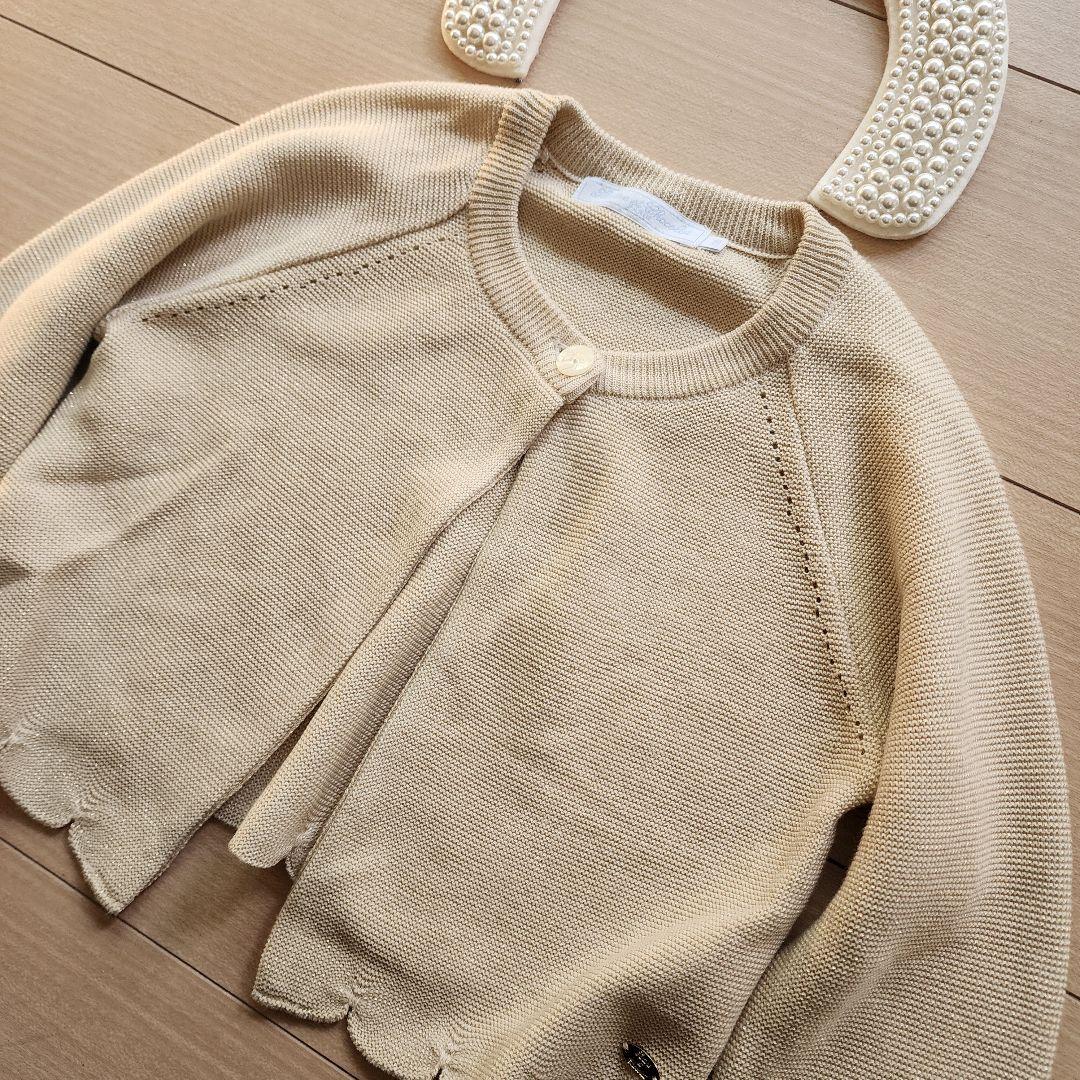 【美品 130 2点セット】タルティーヌエショコラ ドレス&カーディガン