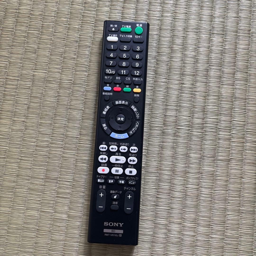 SONY製BluRayDVDレコーダー BDZ-ZW500