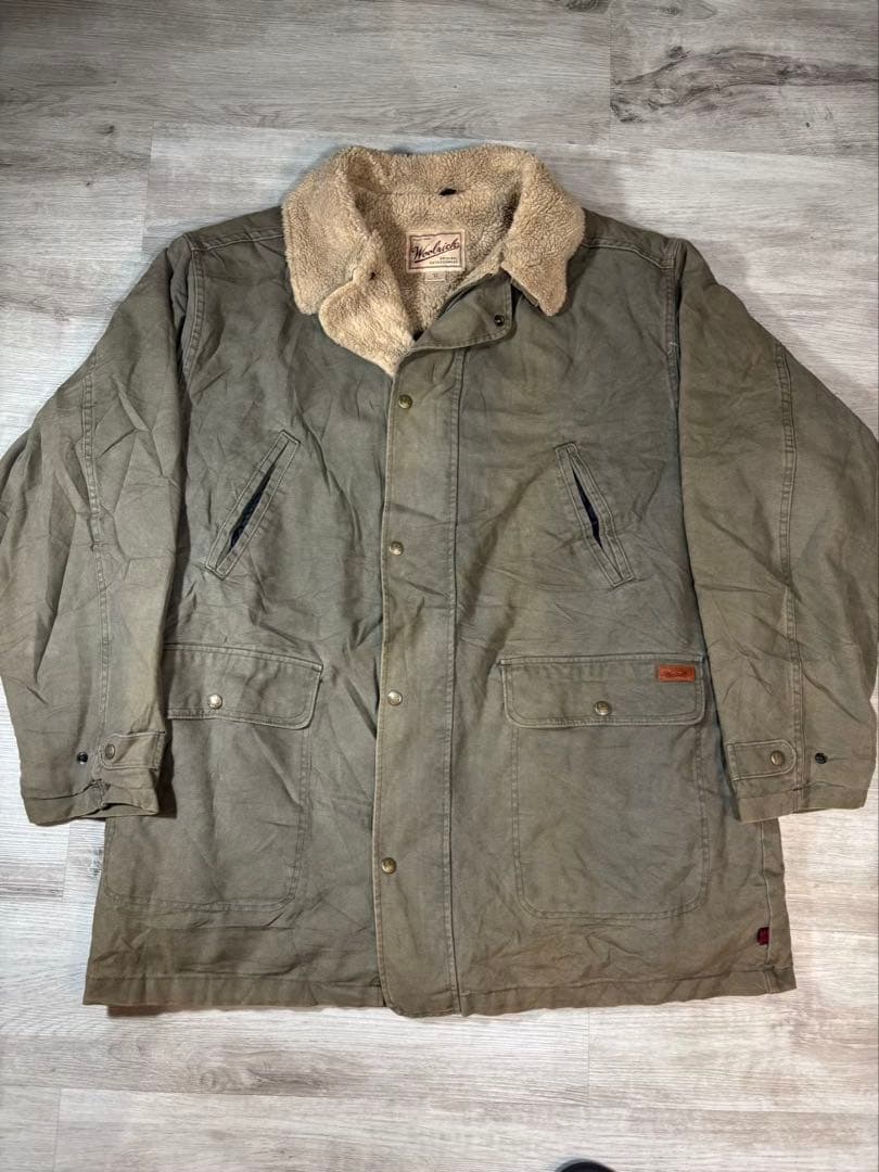 154 【希少USA製】ウールリッチ 裏ボア ダック フィールドコート XL