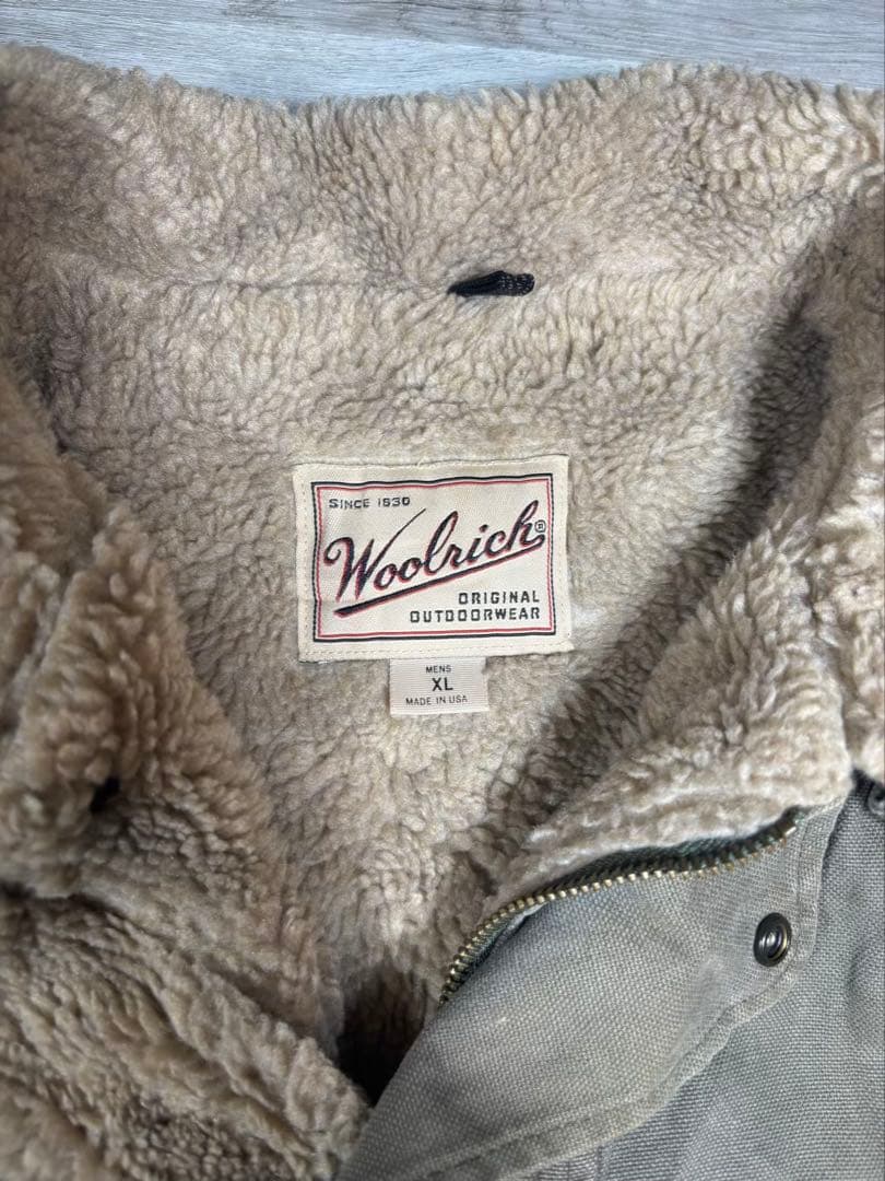 154 【希少USA製】ウールリッチ 裏ボア ダック フィールドコート XL