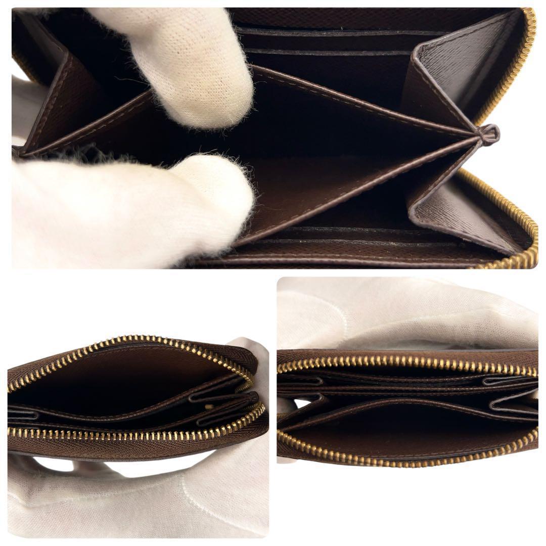 【最高峰美品】ルイヴィトン ダミエエベヌ ジッピー パース N63070