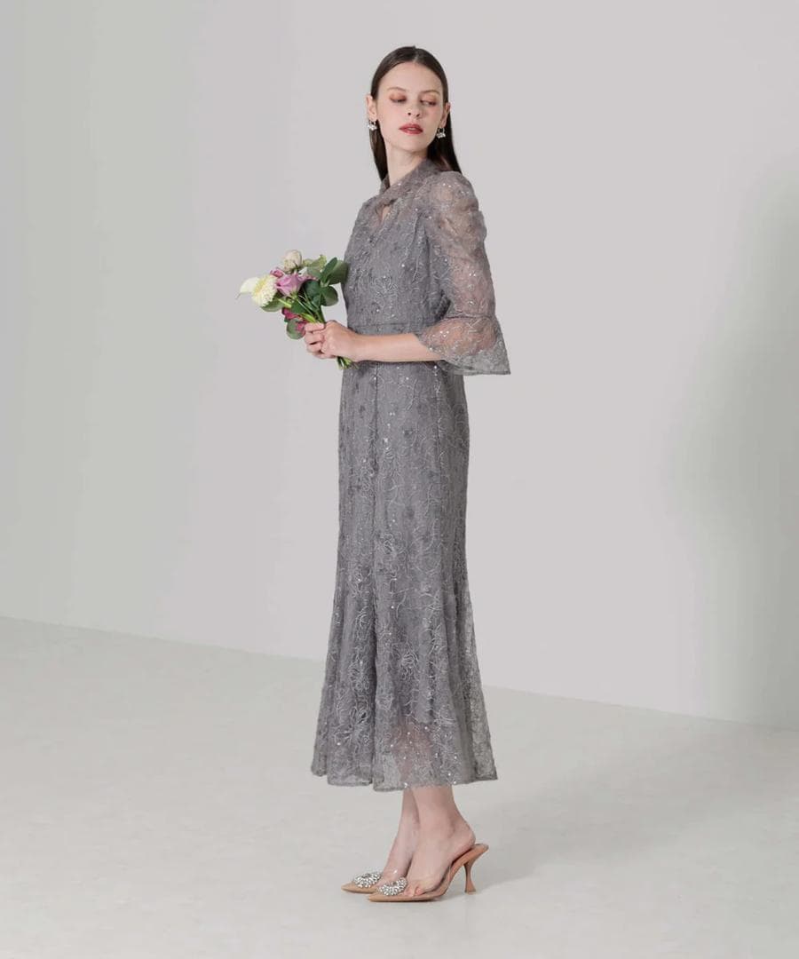 【美品】Leja レジャ オケージョンドレス グレー