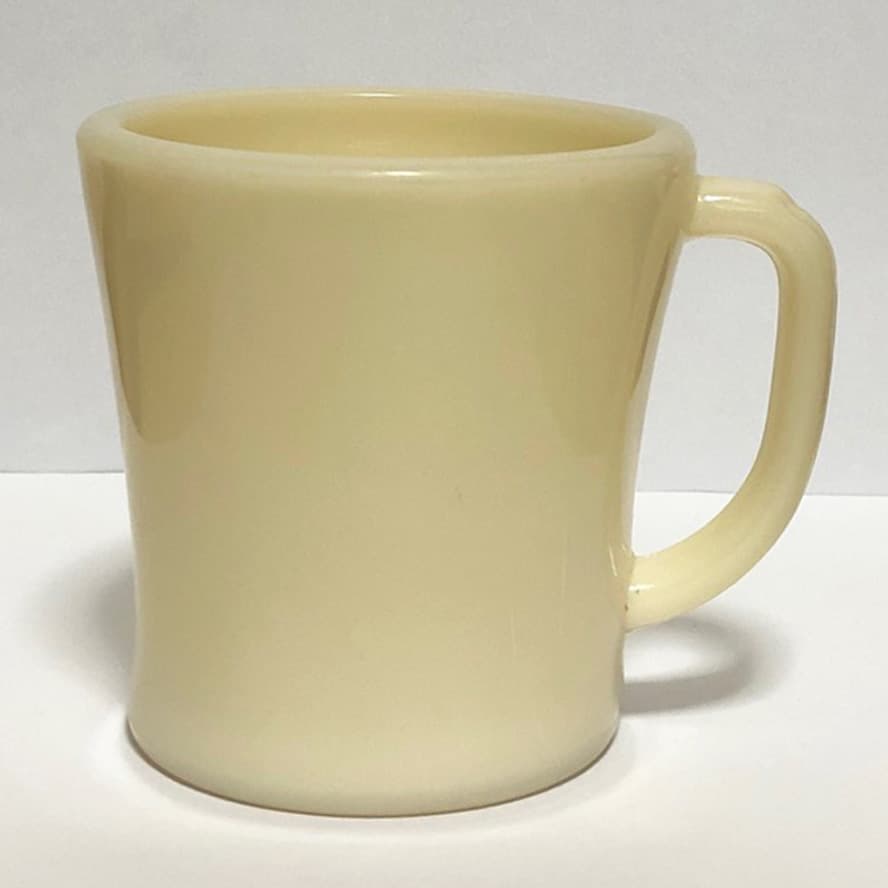 【GLASSロゴ】D ハンドル マグ アイボリー フラットボトム１点　＃004