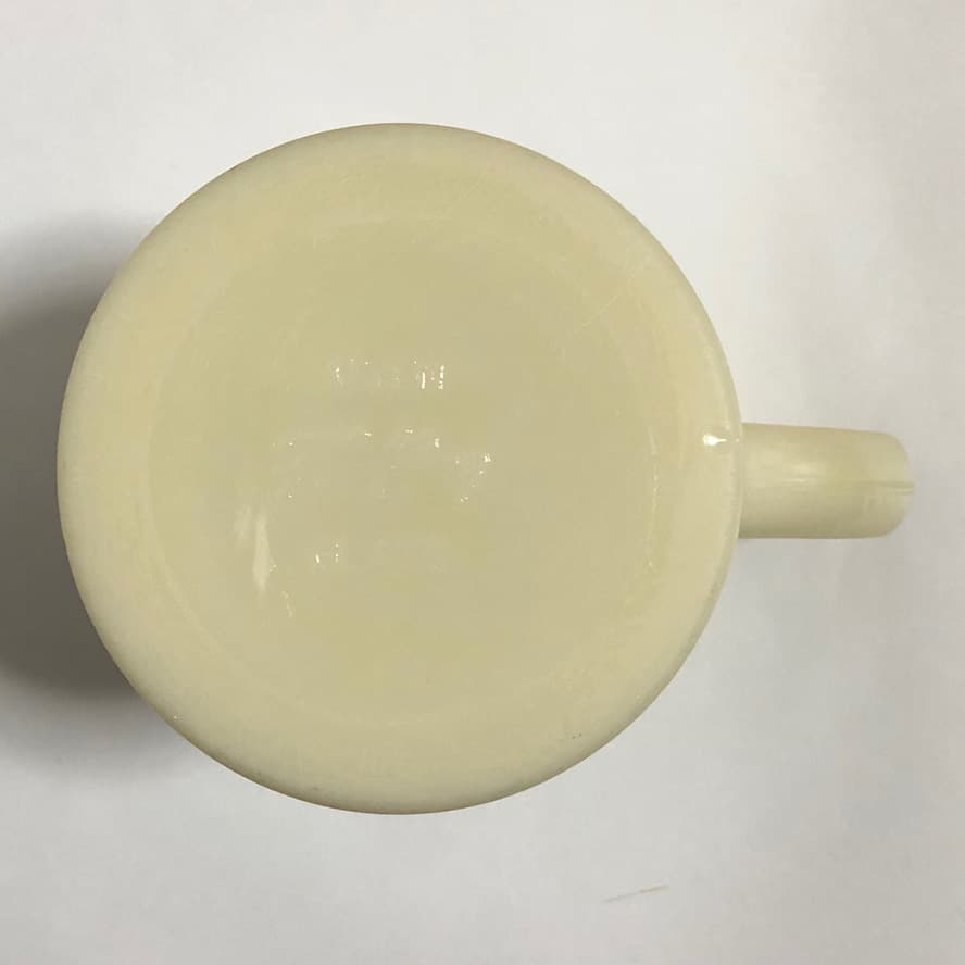 【GLASSロゴ】D ハンドル マグ アイボリー フラットボトム１点　＃004