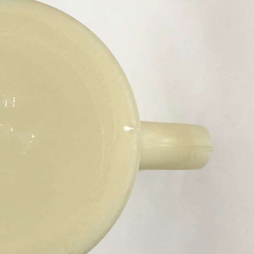 【GLASSロゴ】D ハンドル マグ アイボリー フラットボトム１点　＃004