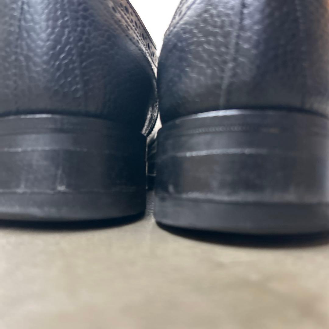 Sanders ブラック ウィングチップ シューズ