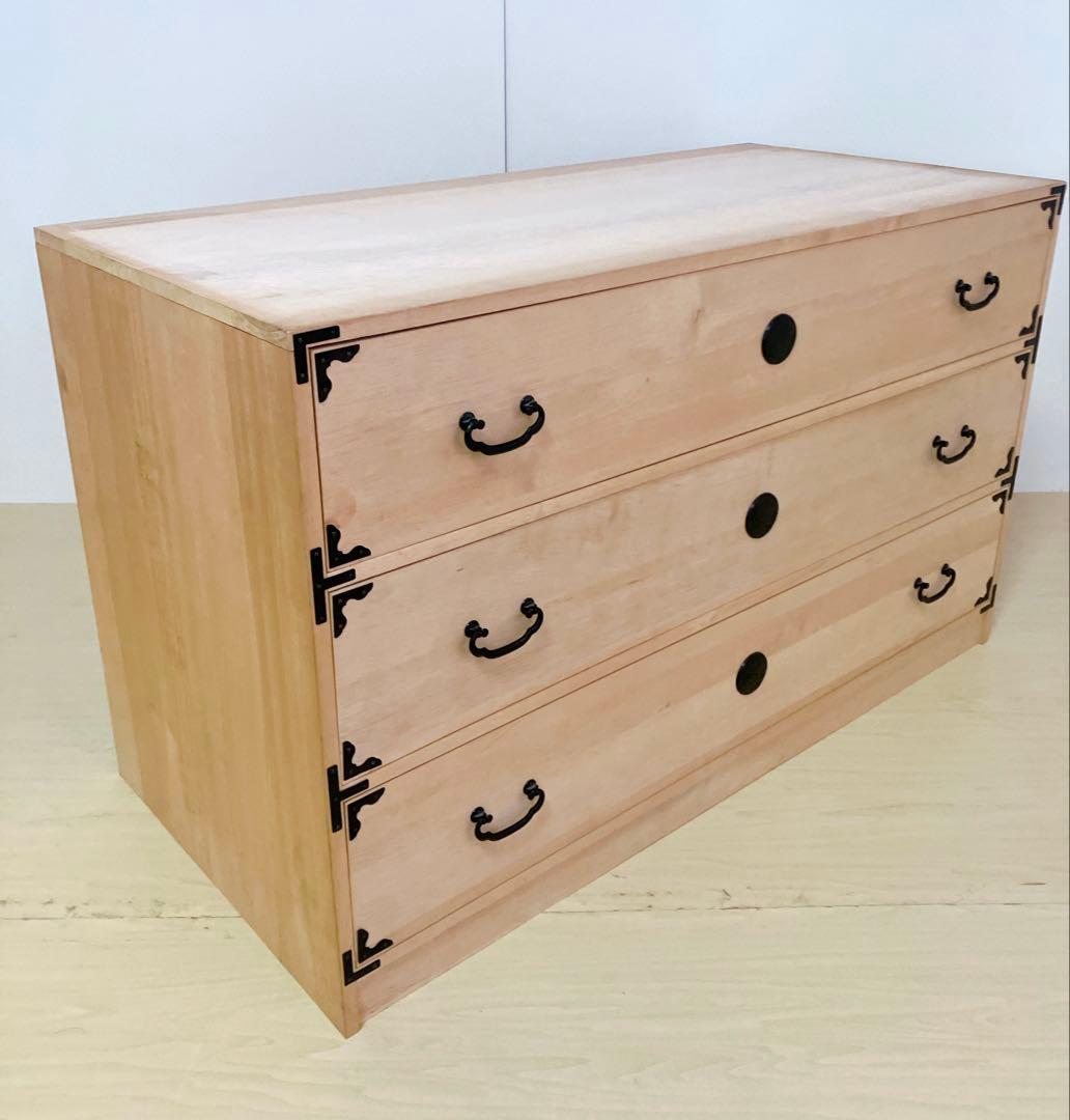 桐箪笥　桐タンス 3段　着物たんす　和装　収納　幅95×高さ57×奥行き45