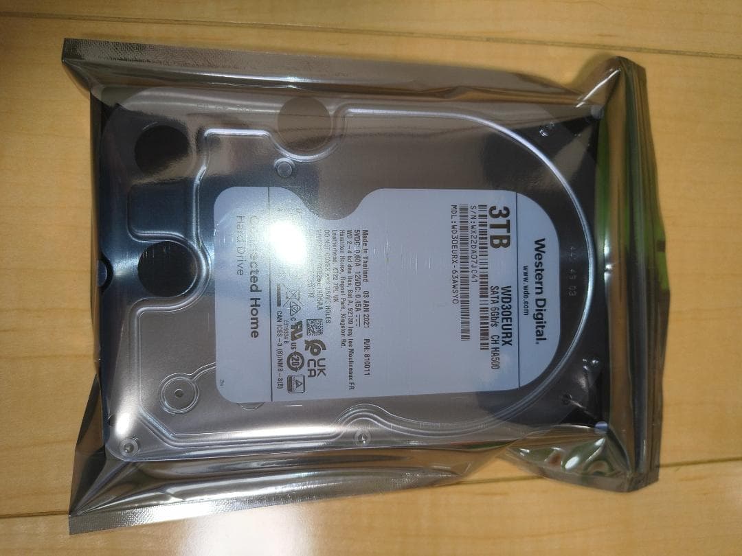 中古品　WD30EURX 3TB 3.5インチ内蔵HDD