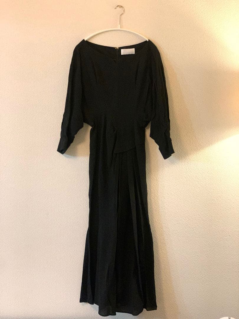 む様mame Crepe Wide Neck Classic Dress 36