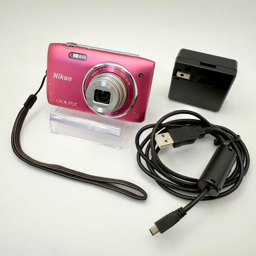 【動作OK】Nikon COOLPIX S3500 ピンク デジカメ 12-5