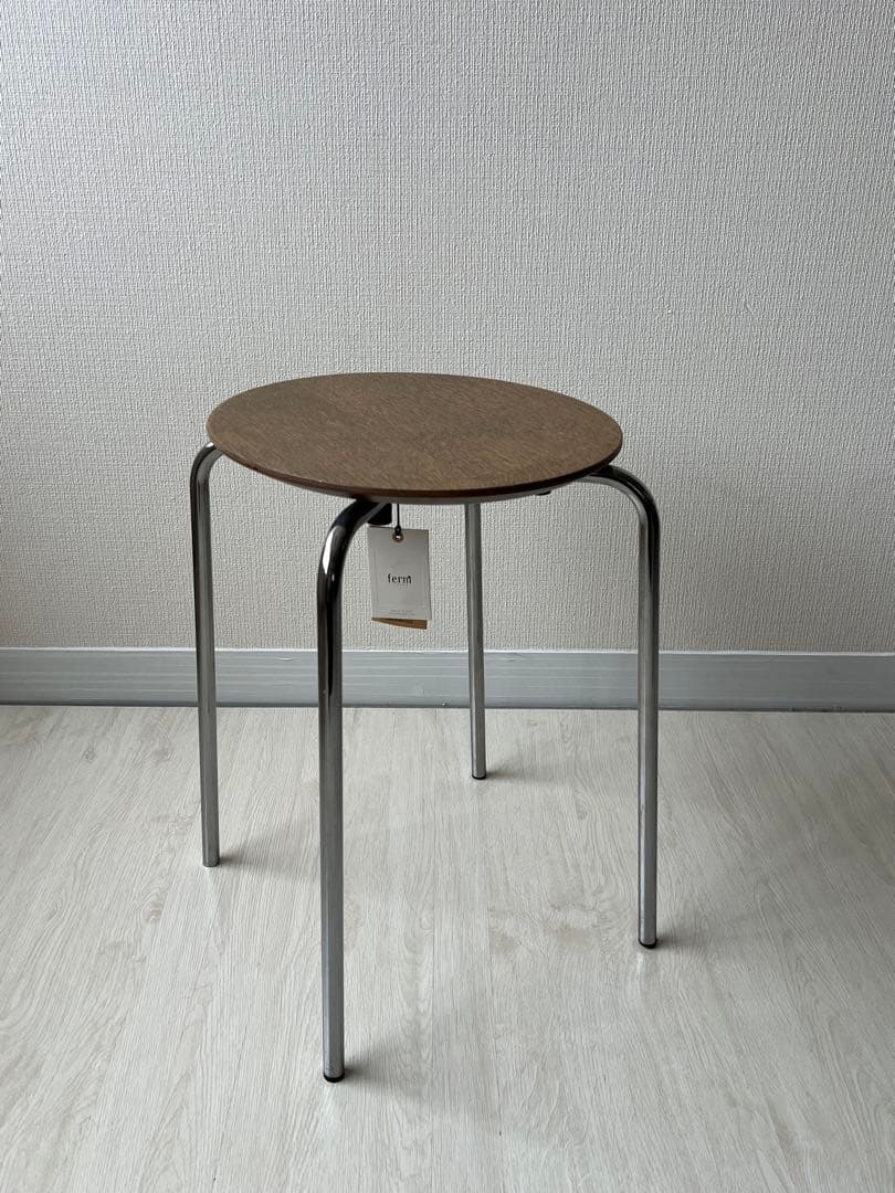 Ferm Living Herman Stoolダークステインドオーク/クローム
