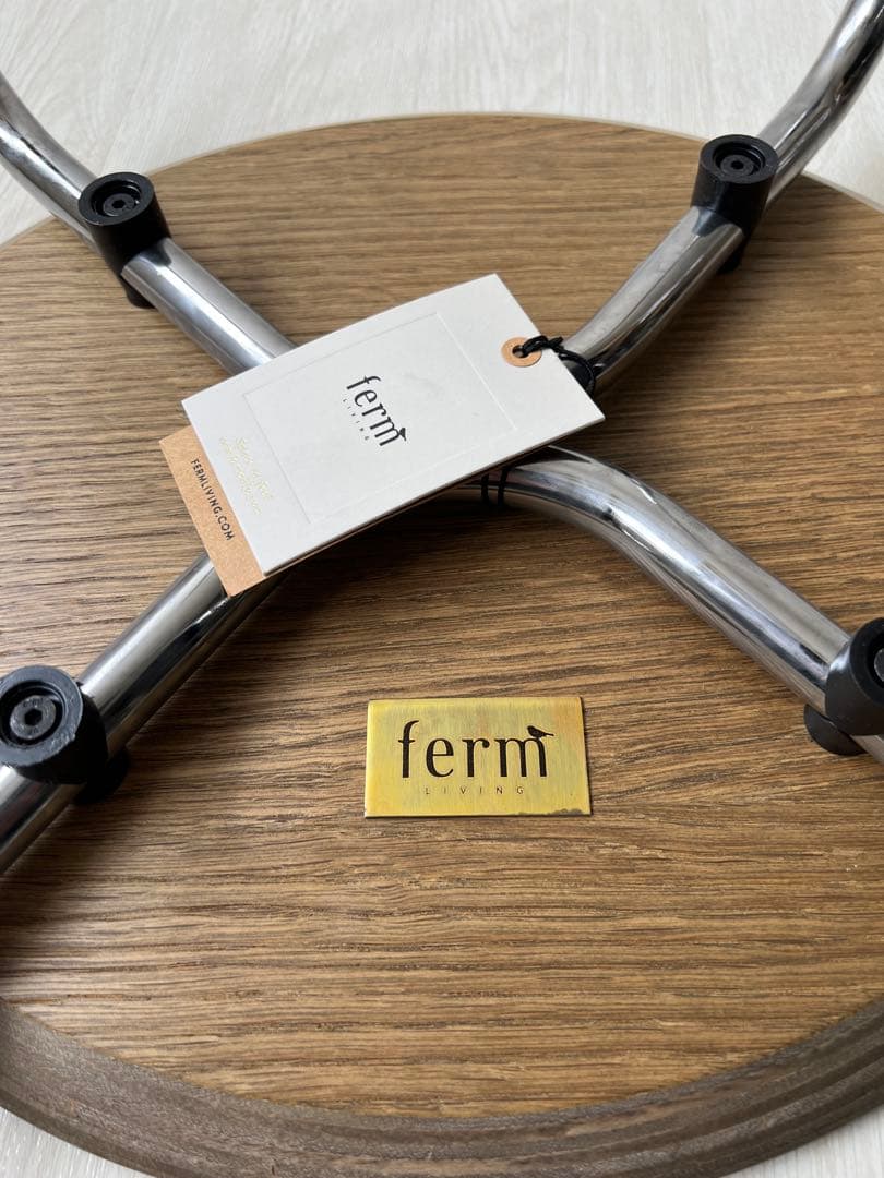 Ferm Living Herman Stoolダークステインドオーク/クローム