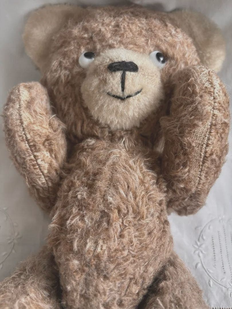 ポンチ目　DDRベア　ブラウンセット　アンティークベア　アンティークテディベア