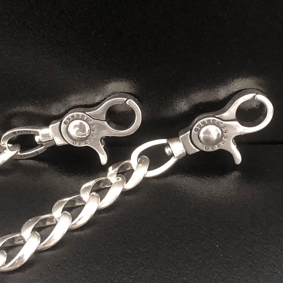ウォレットチェーン　クラシック　ダブルクリップ　シルバー925刻印